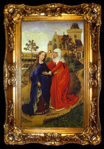 framed  Rogier van der Weyden Visitation of Mary  e, ta009-2